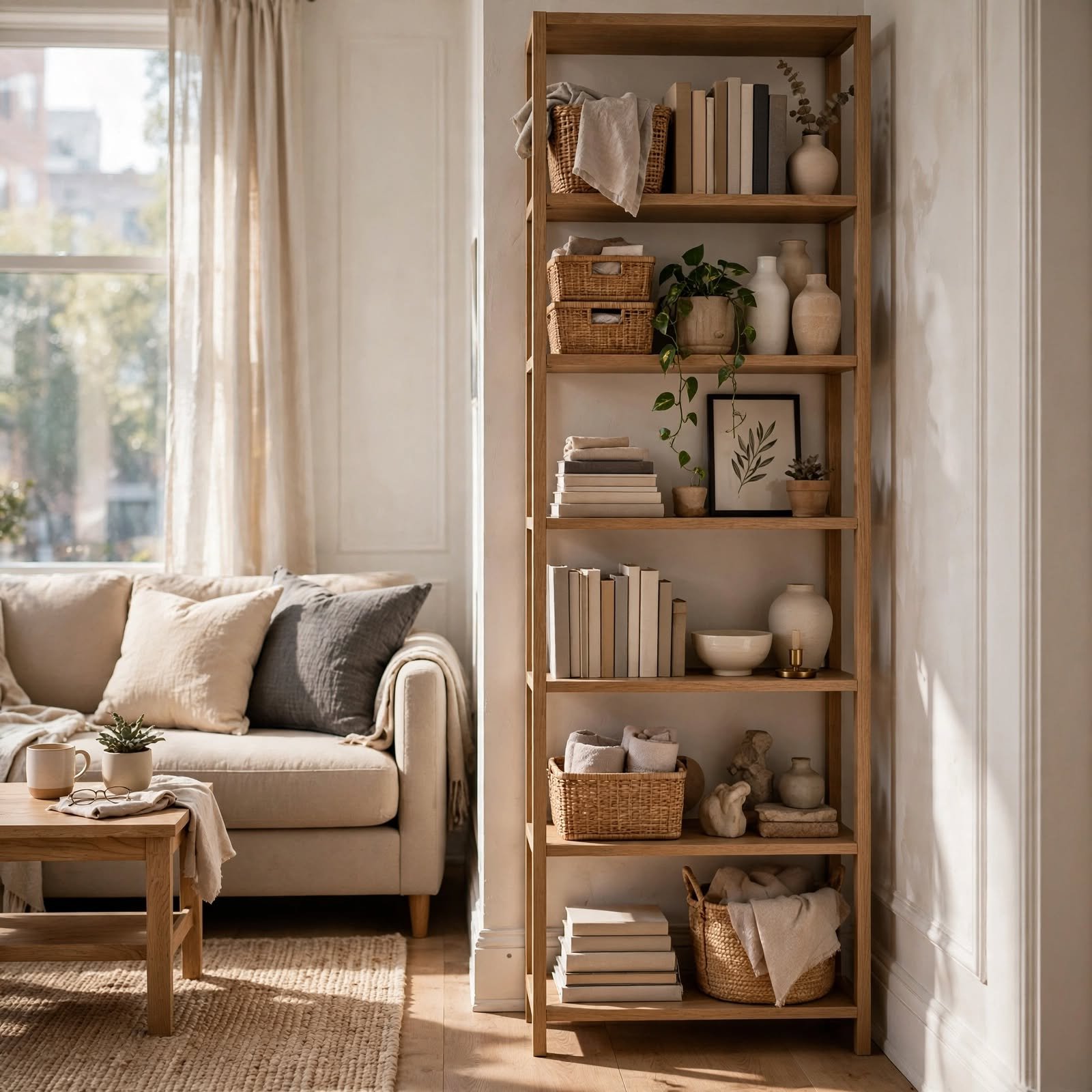 3. Vertical Storage Shelving for Apartment