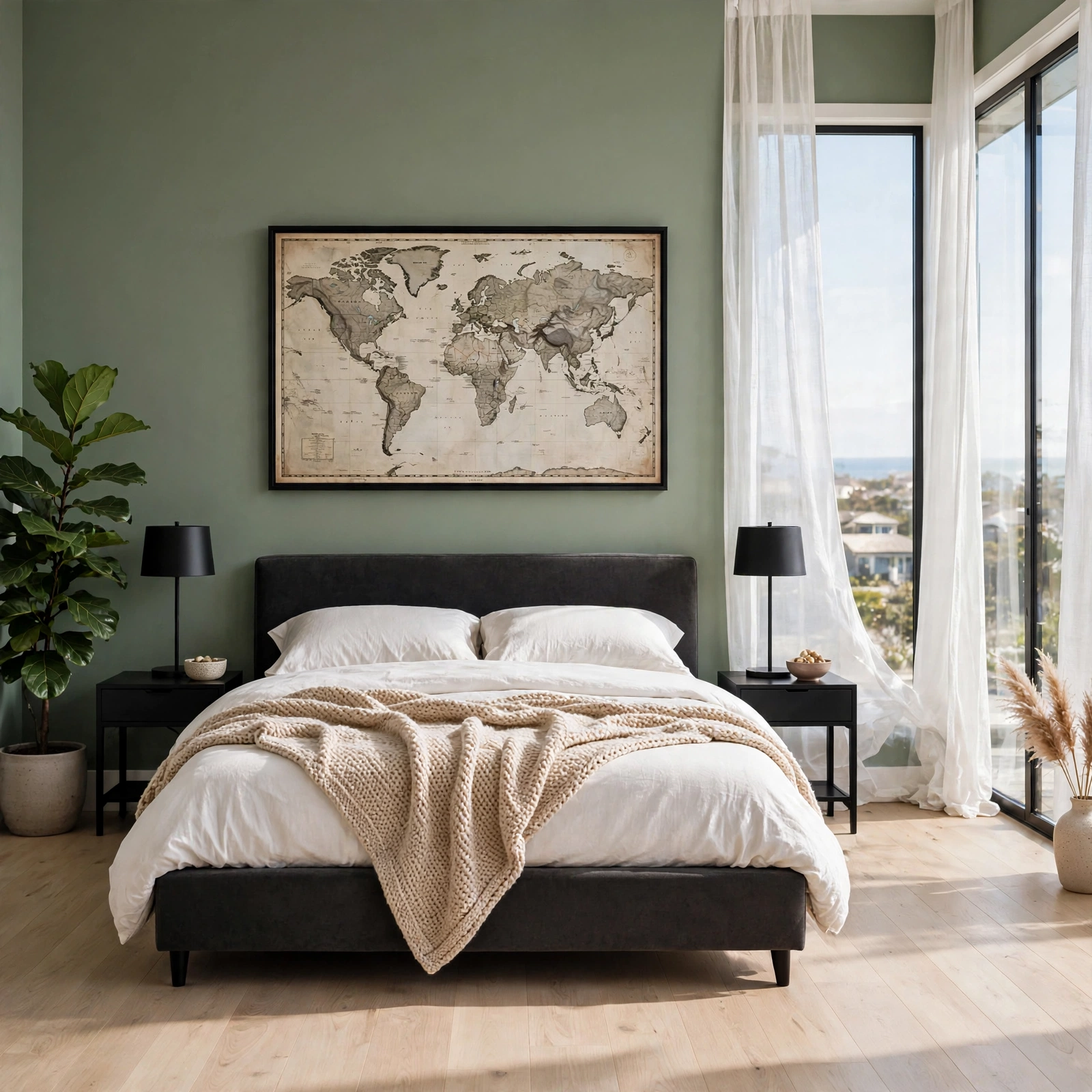 13. Vintage Map Print for Wall Decor Bedroom