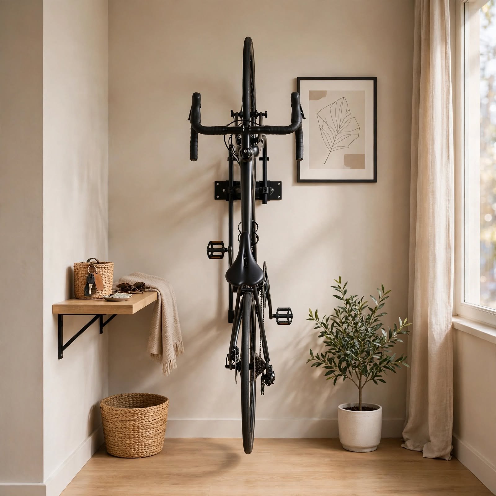 4. Wall-Mounted Bike Storage for Small Apartment Living