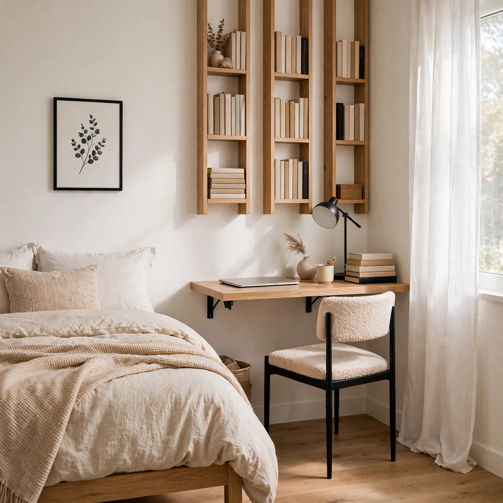 Wall-Mounted Desk for Small Bedroom