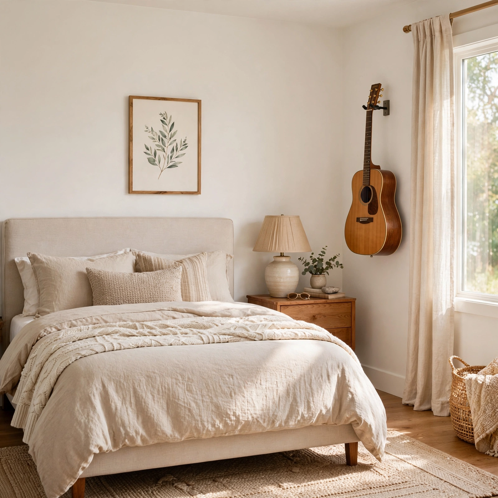 12. Wall-Mounted Guitar Display for Wall Decor Bedroom