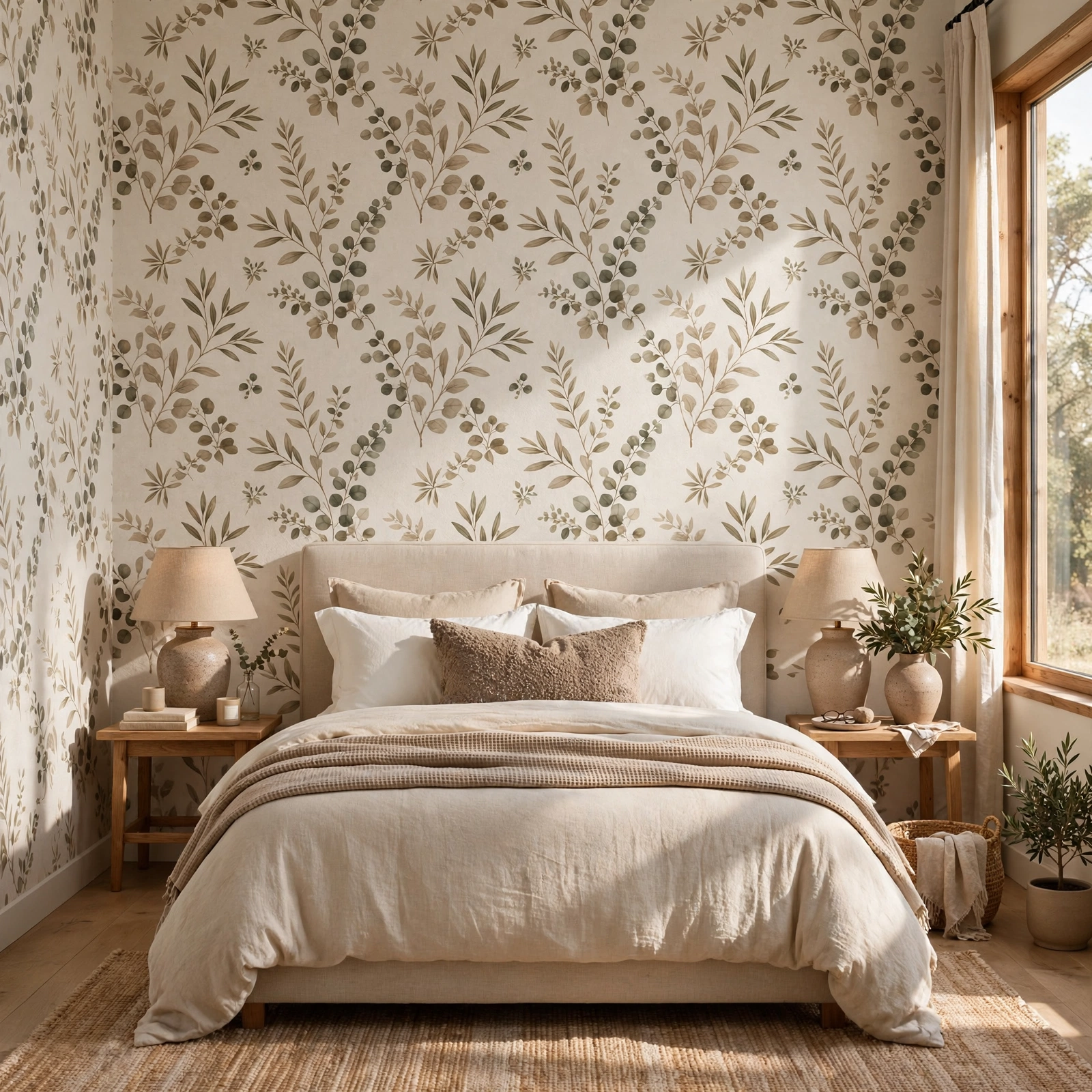 1. Wallpaper Accent Panel for Bedroom Decor