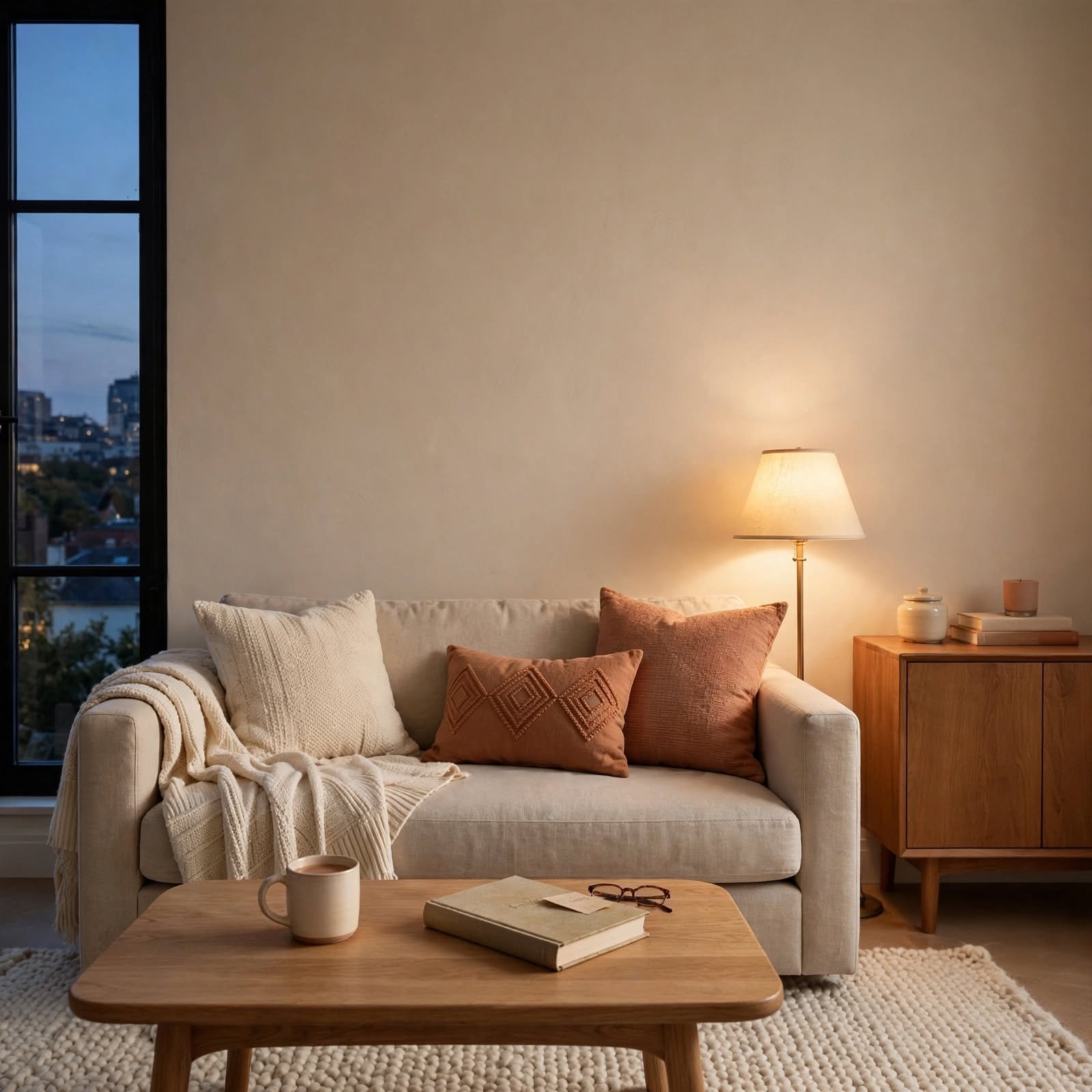 1. Warm Dimmable Floor Lamp for Cozy Apartment
