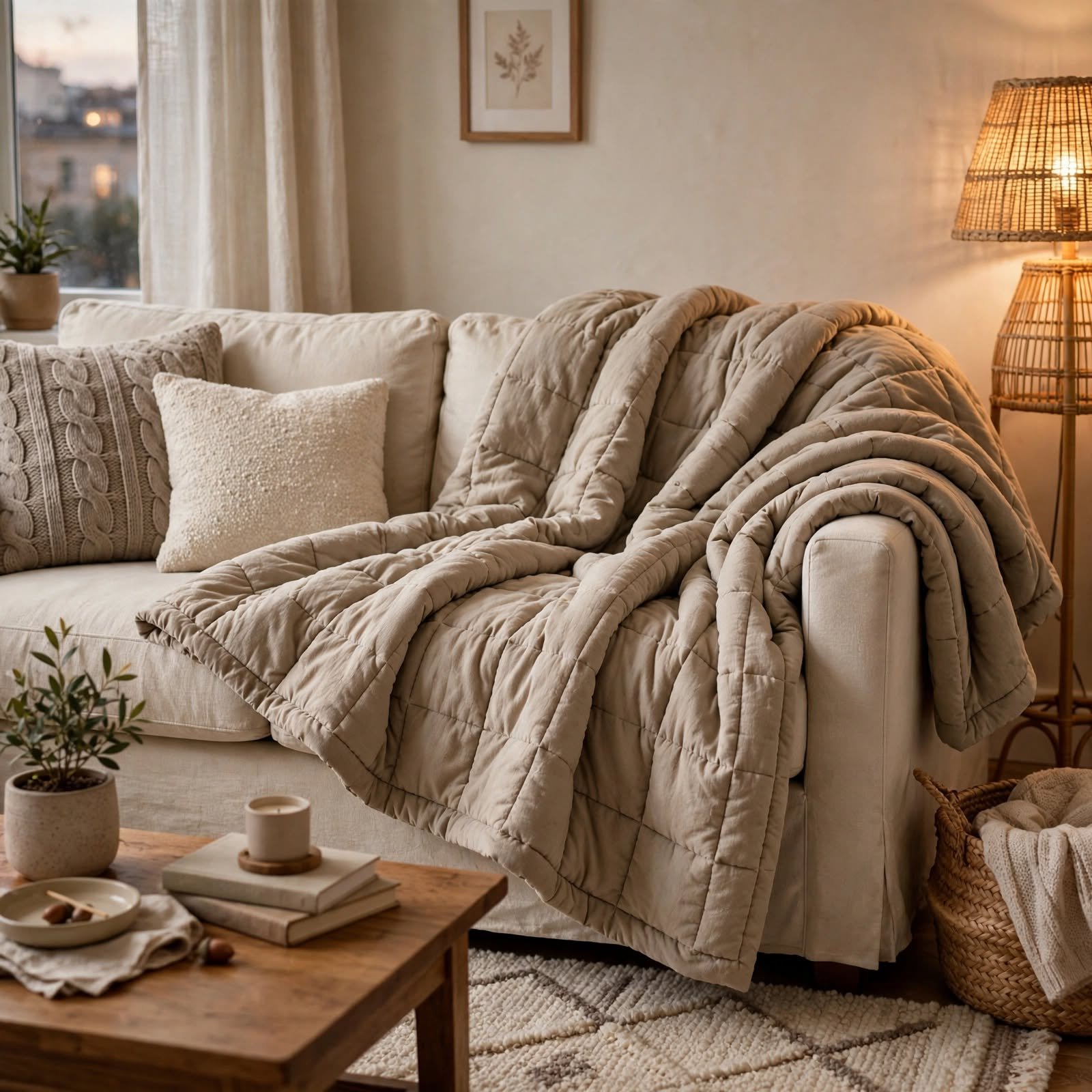 12. Weighted Throw Blanket for Cozy Apartment