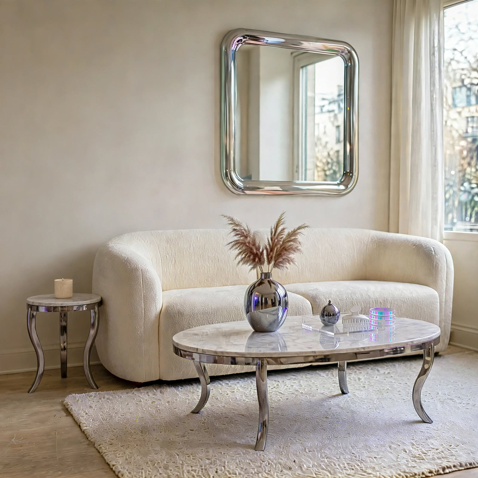 16. Y2K Chrome Accent Pieces for Apartment Aesthetic