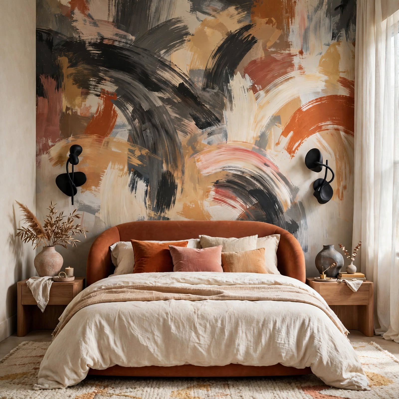 7. Abstract Brushstroke Wallpaper for Wallpaper Ideas for Bedroom