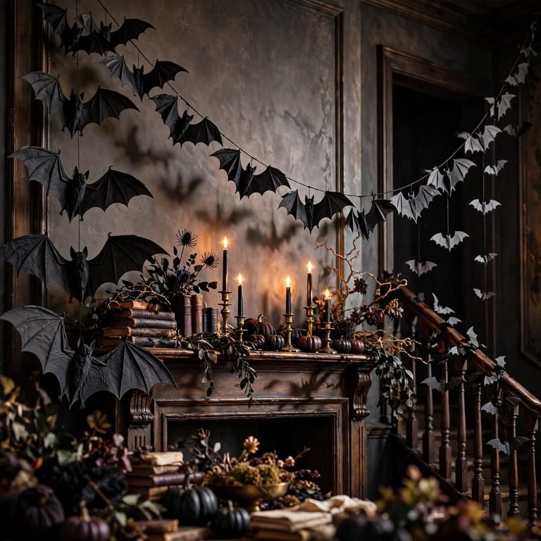 halloween mantel decor