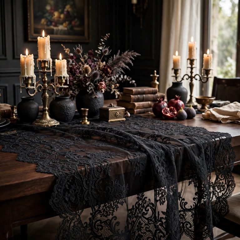 elegant gothic halloween decor
