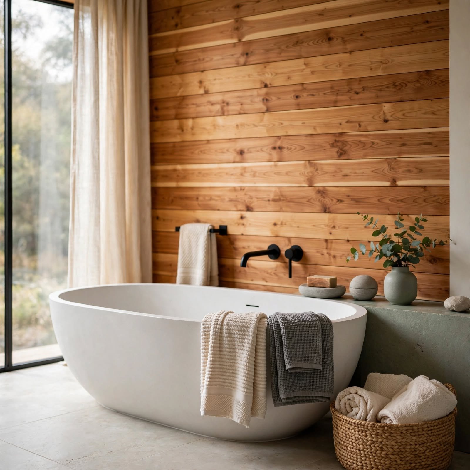 14. Cedar Plank Aromatic Wall for Wooden Wall Decor
