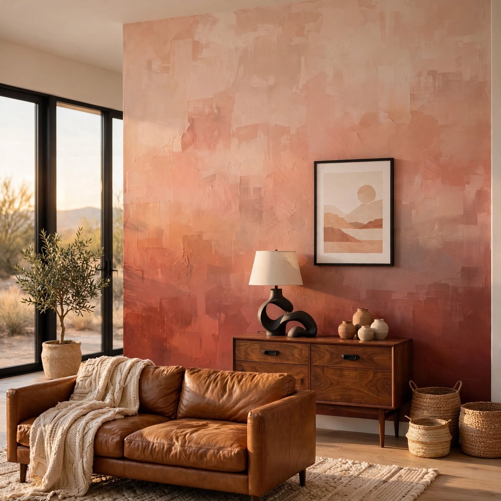 6. DIY Ombre Paint Wash Wallpaper Look for DIY Wallpaper