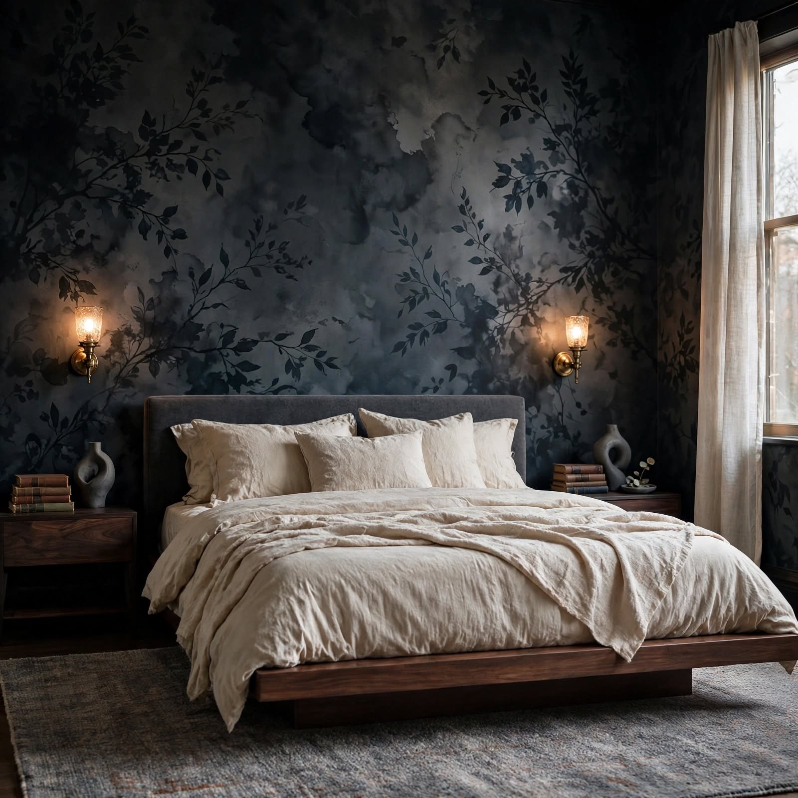 4. Dark Moody Bedroom Wallpaper Wash for Wallpaper Bedroom