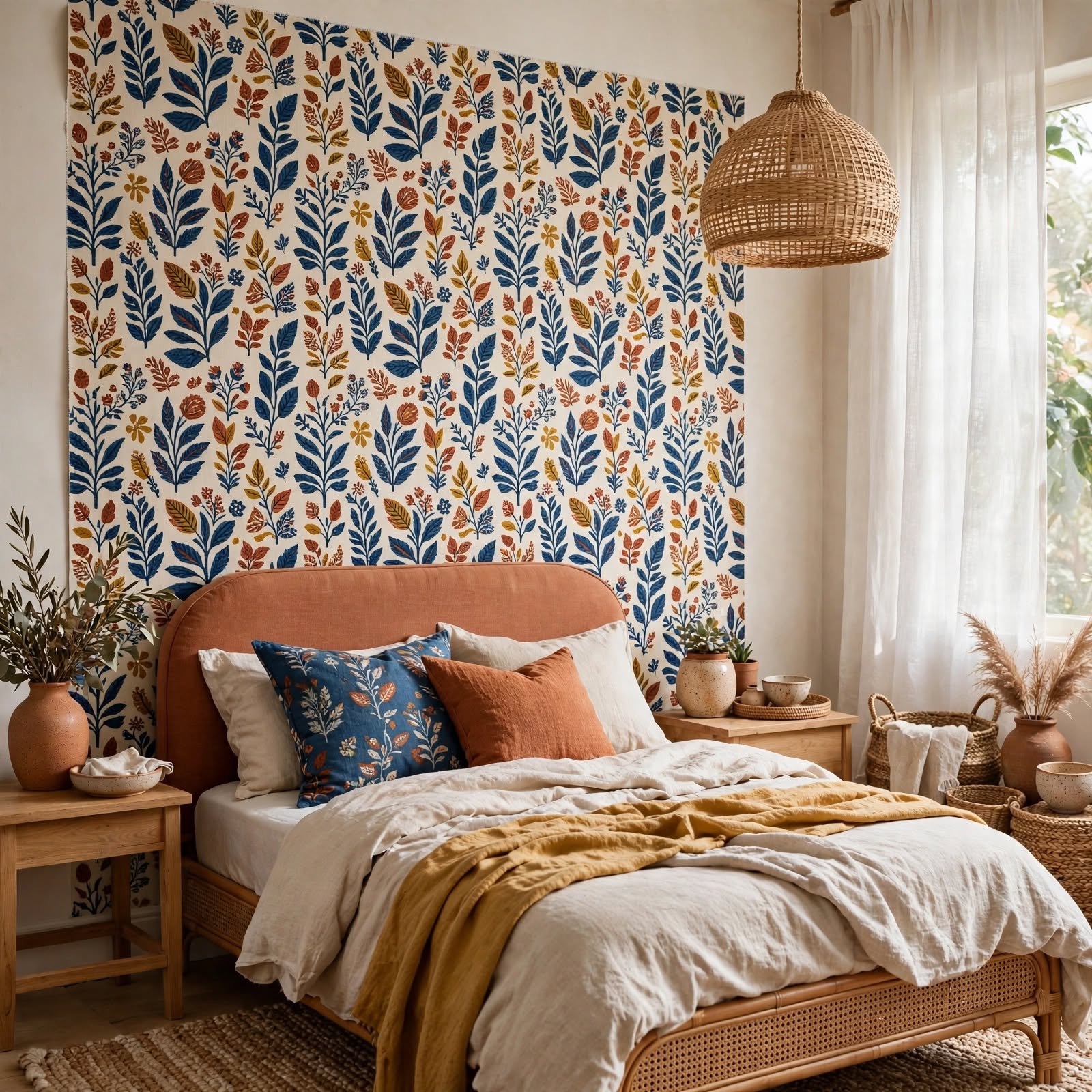 2. Fabric Starch Removable Wallpaper for DIY Wallpaper