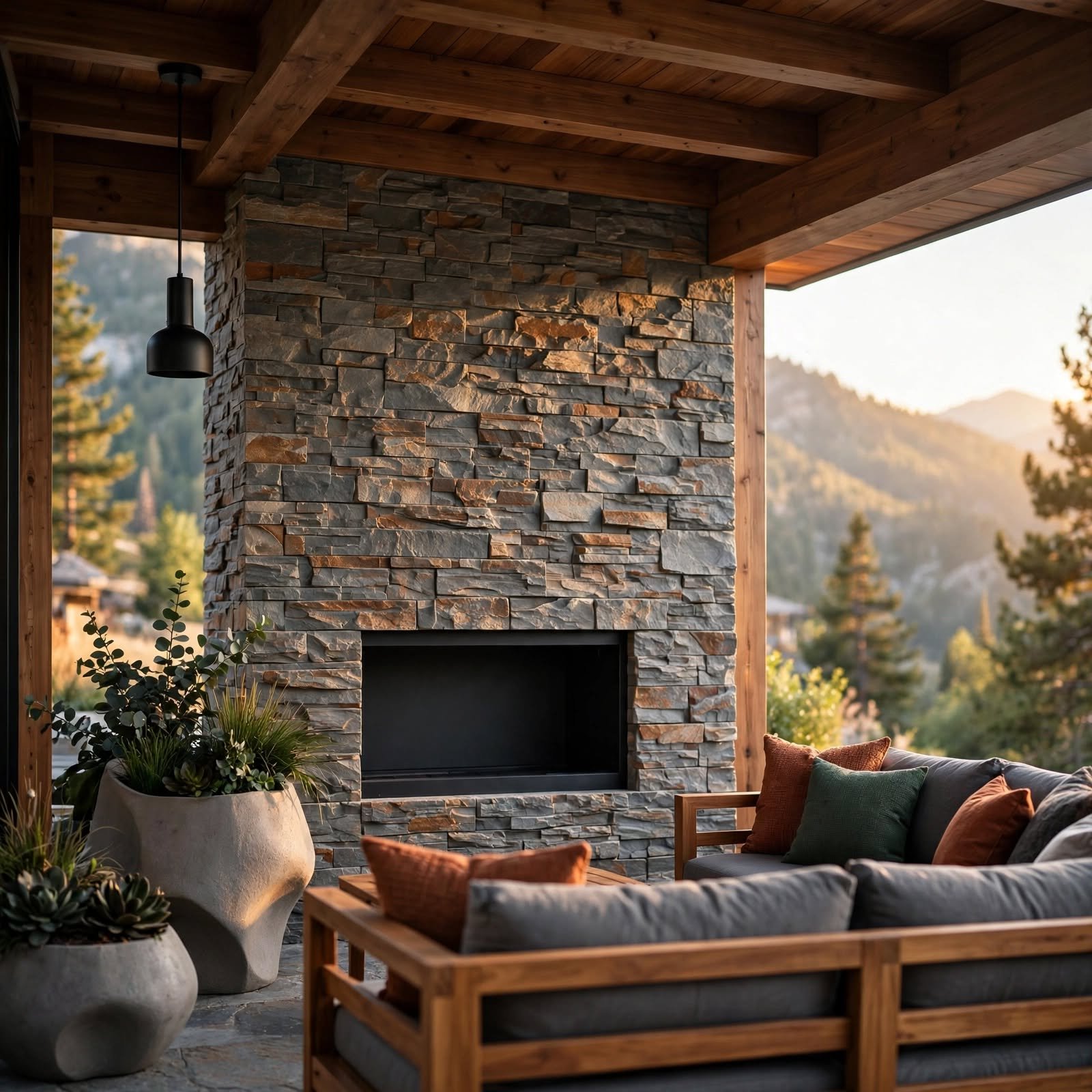 11. Faux Stone Wall Panel for Outdoor Wall Decor