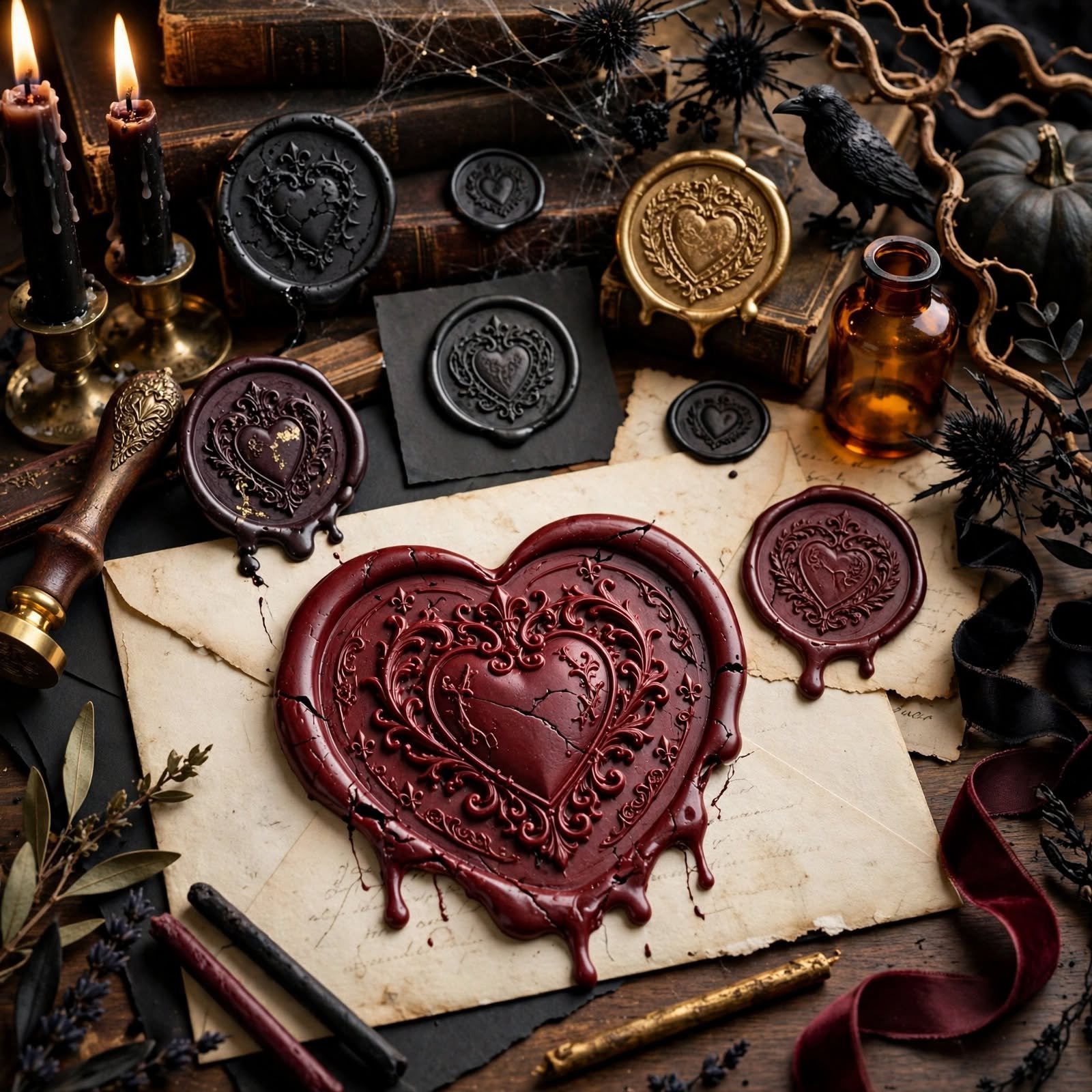 dark romantic halloween decor
