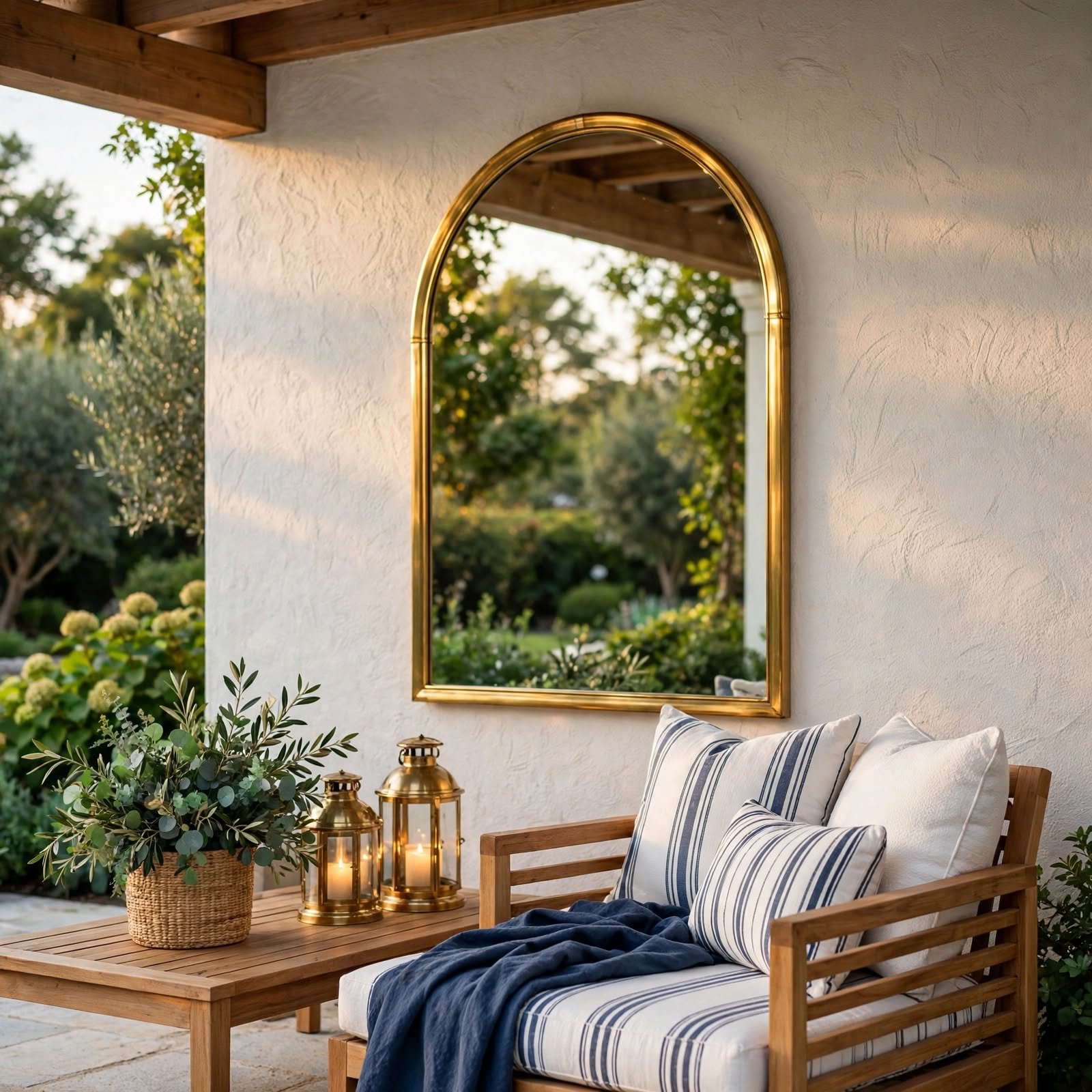 12. Outdoor Rated Mirror Accent for Outdoor Wall Decor