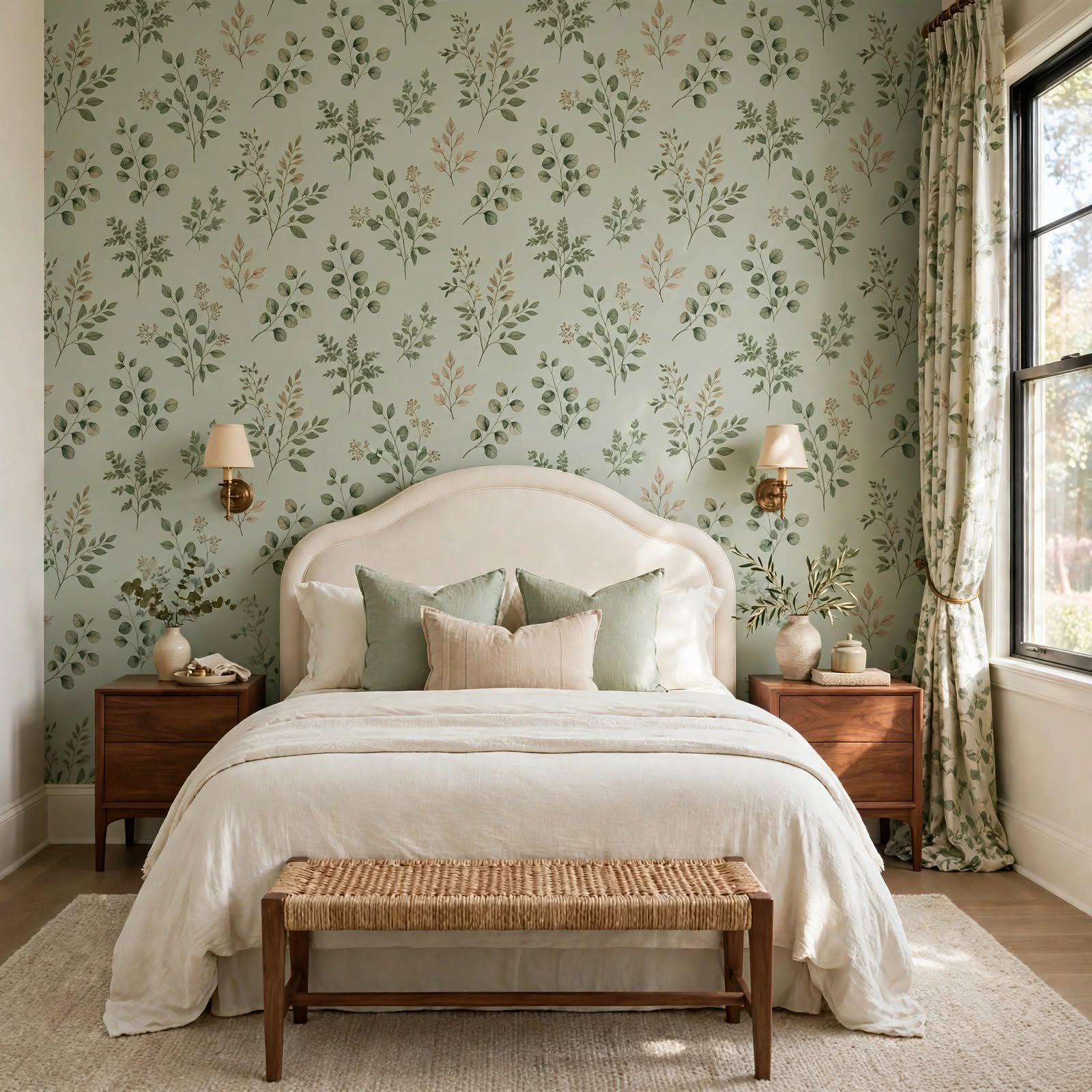 13. Wallpaper Coordinated Drapery Match for Wallpaper Ideas for Bedroom