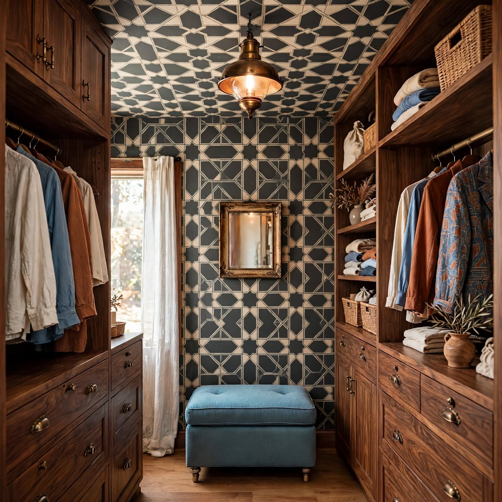 4. Wallpapered Closet Interior Surprise for Wallpaper Ideas
