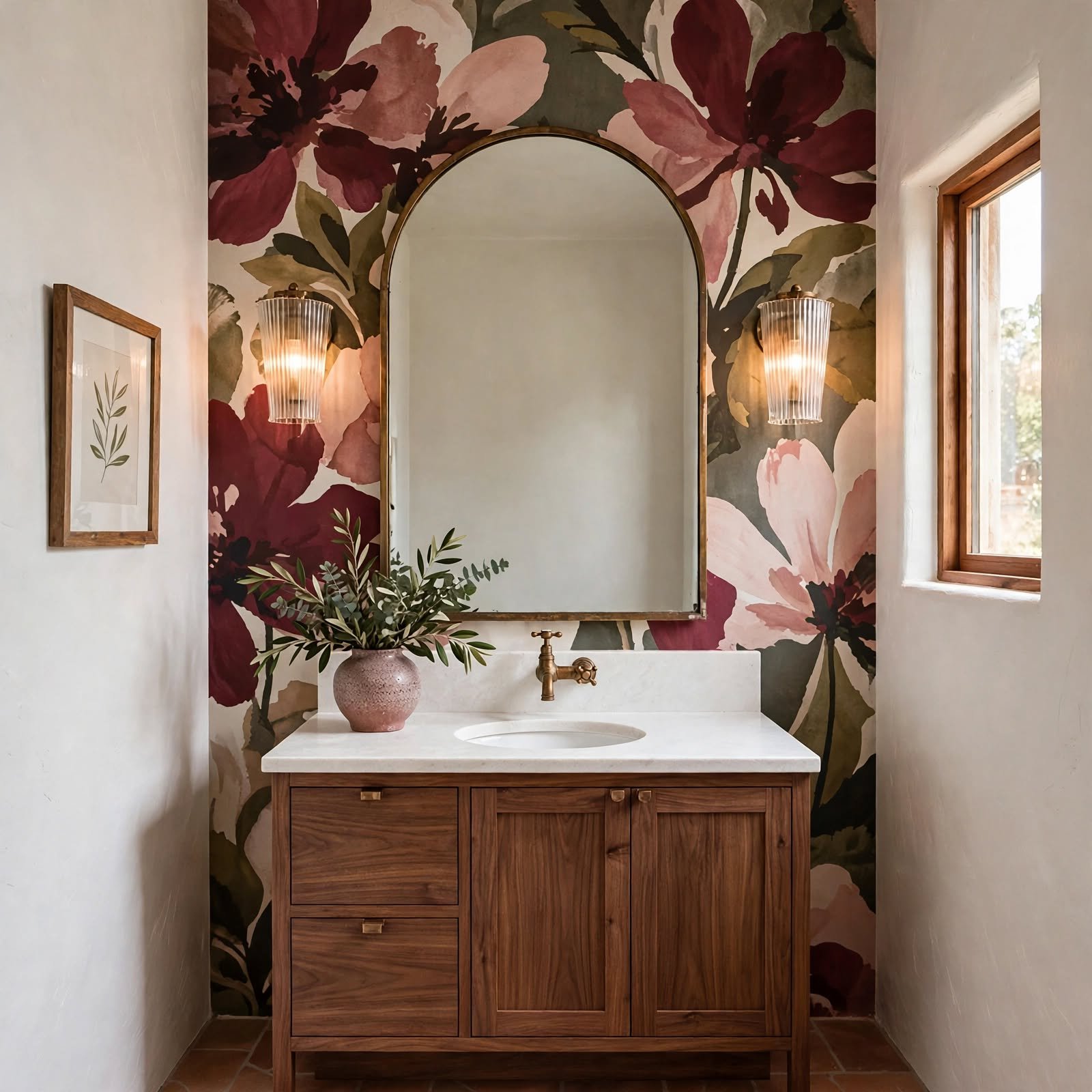 13. Wallpapered Powder Room Statement for Wallpaper Ideas