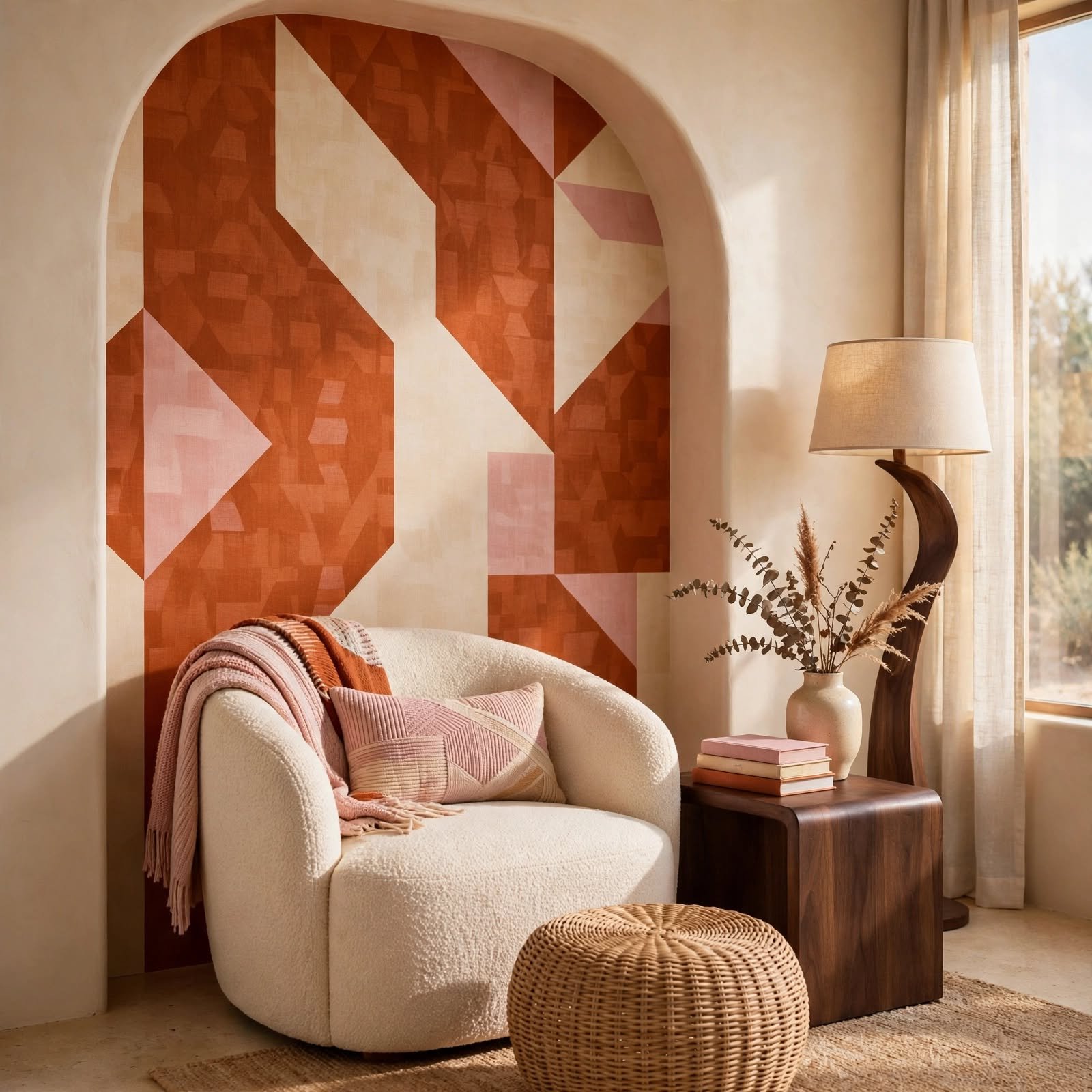 5. Wallpapered Reading Nook Corner for Wallpaper Bedroom