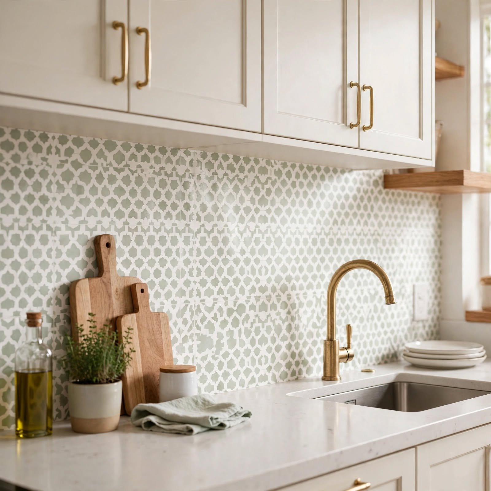 1. Washable Vinyl Backsplash Wallpaper for Kitchen Wallpaper Ideas