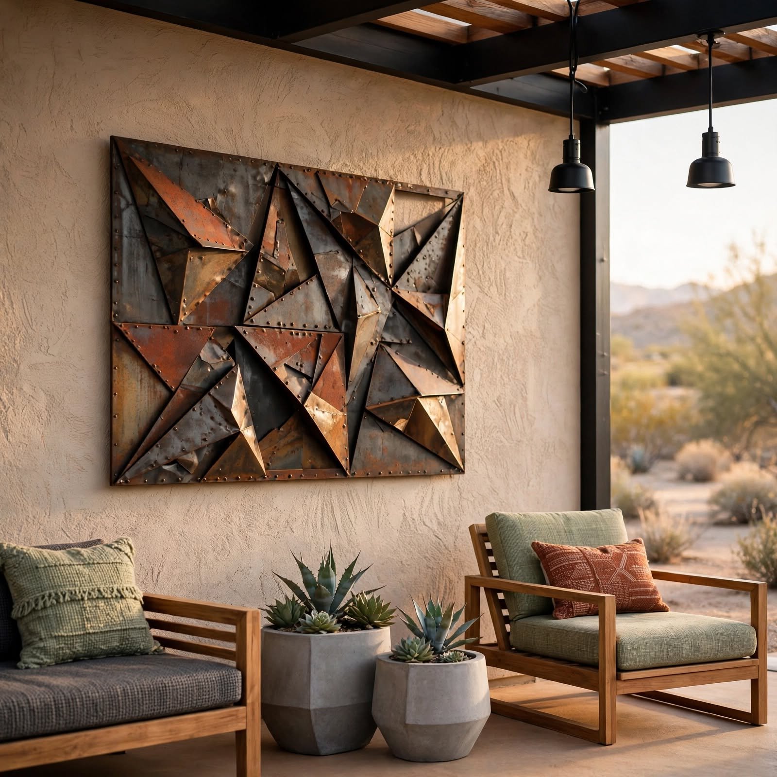 1. Weatherproof Metal Wall Art for Outdoor Wall Decor