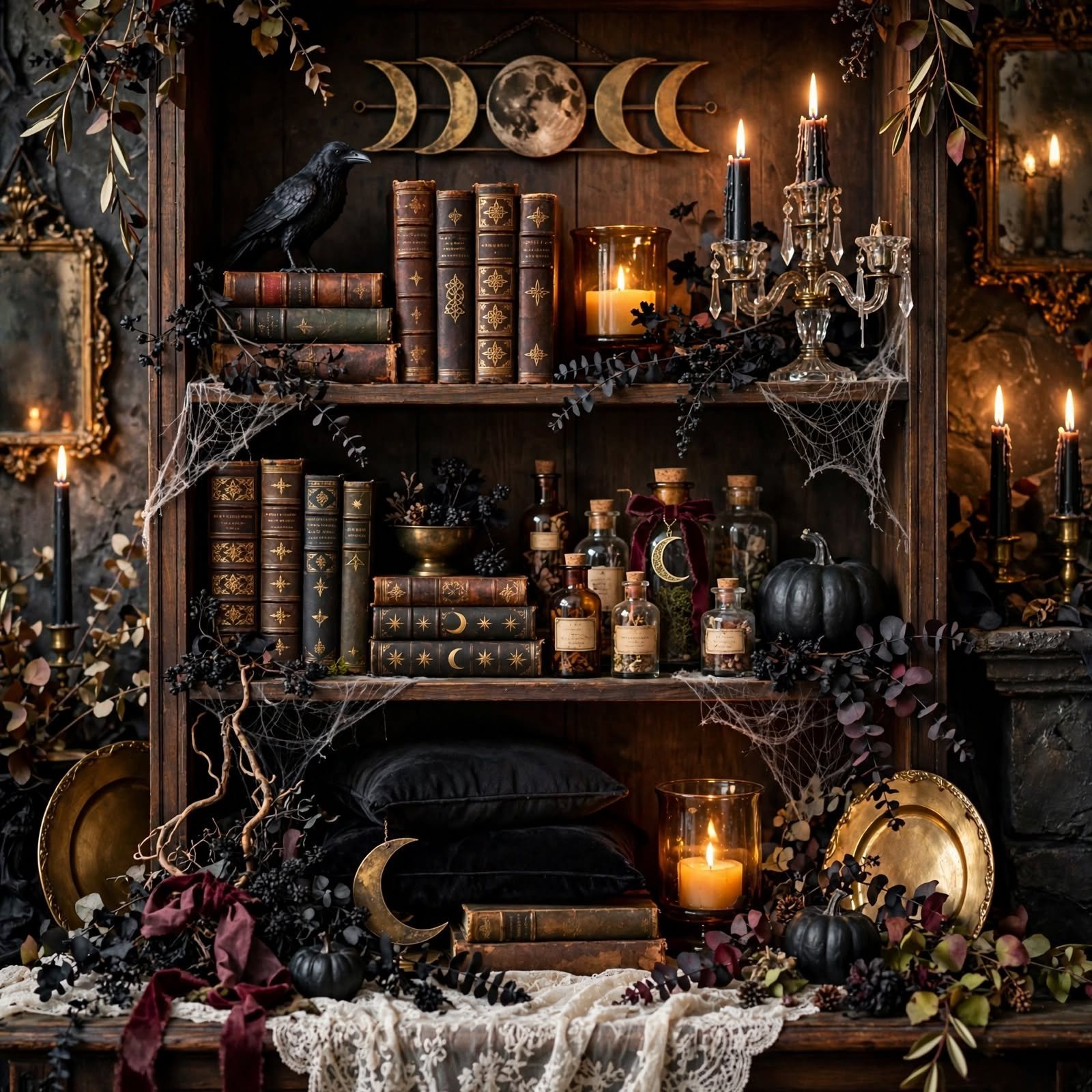 witchy halloween decor