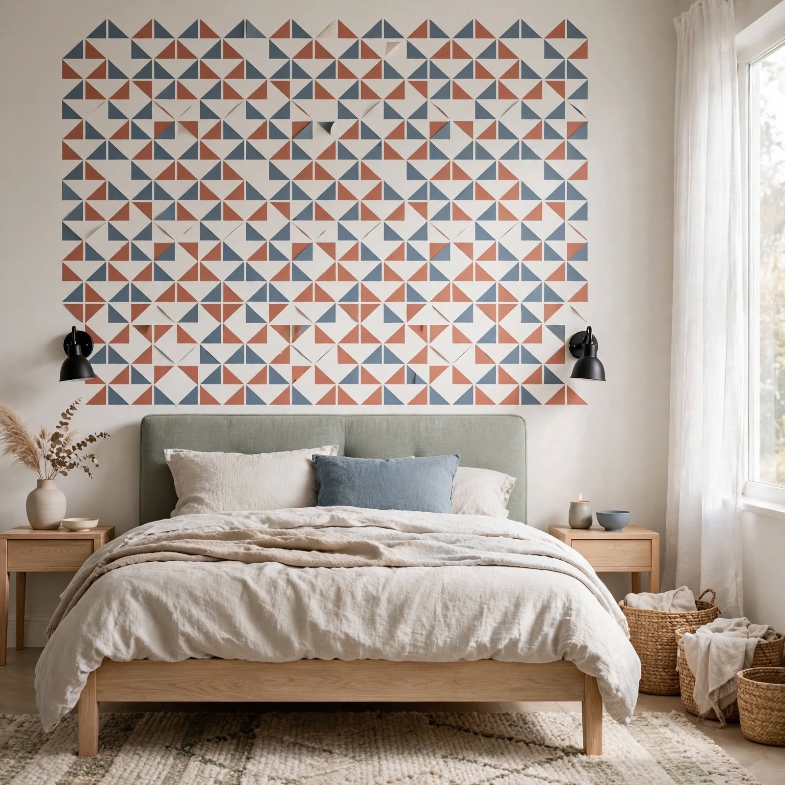 5. Contact Paper Pattern Wall for DIY Wallpaper